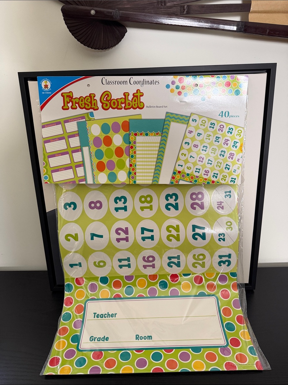 Carson Dellosa Fresh Sorbet 40 Piece Bulletin Board Set